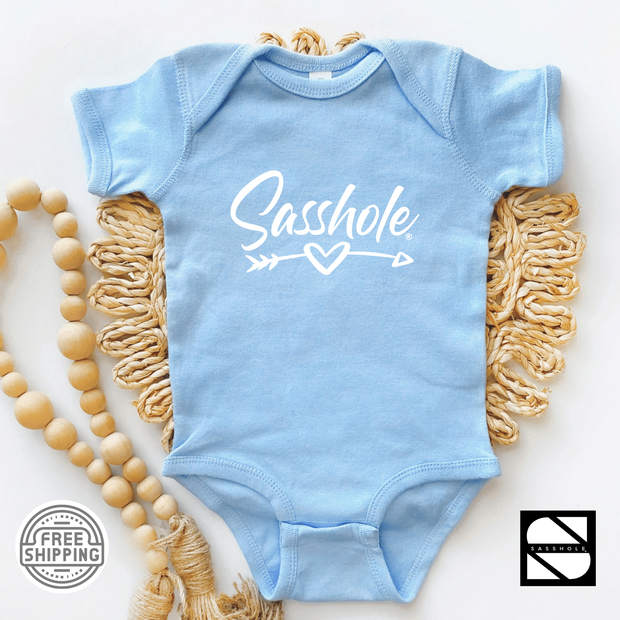Image of Sassy Starters: Adorable Baby Sasshole® Onesies® - Funny Graphic Tee by Sasshole® Clothing
