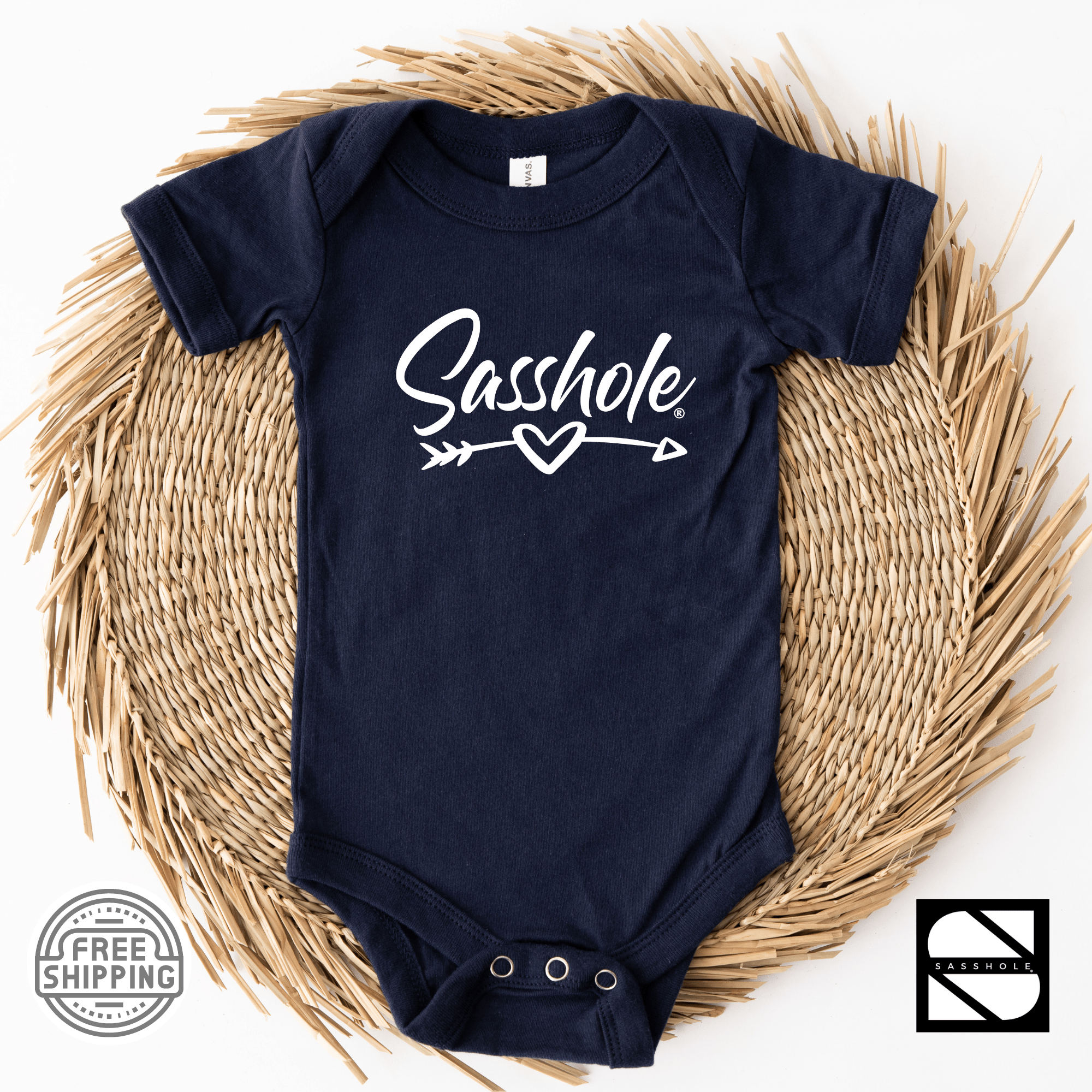 Image of Sassy Starters: Adorable Baby Sasshole® Onesies® - Funny Graphic Tee by Sasshole® Clothing
