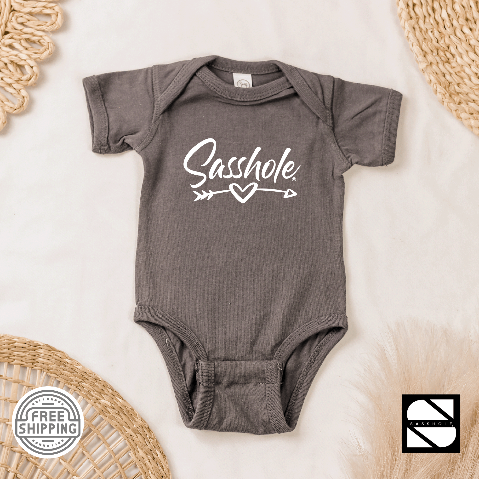 Image of Sassy Starters: Adorable Baby Sasshole® Onesies® - Funny Graphic Tee by Sasshole® Clothing