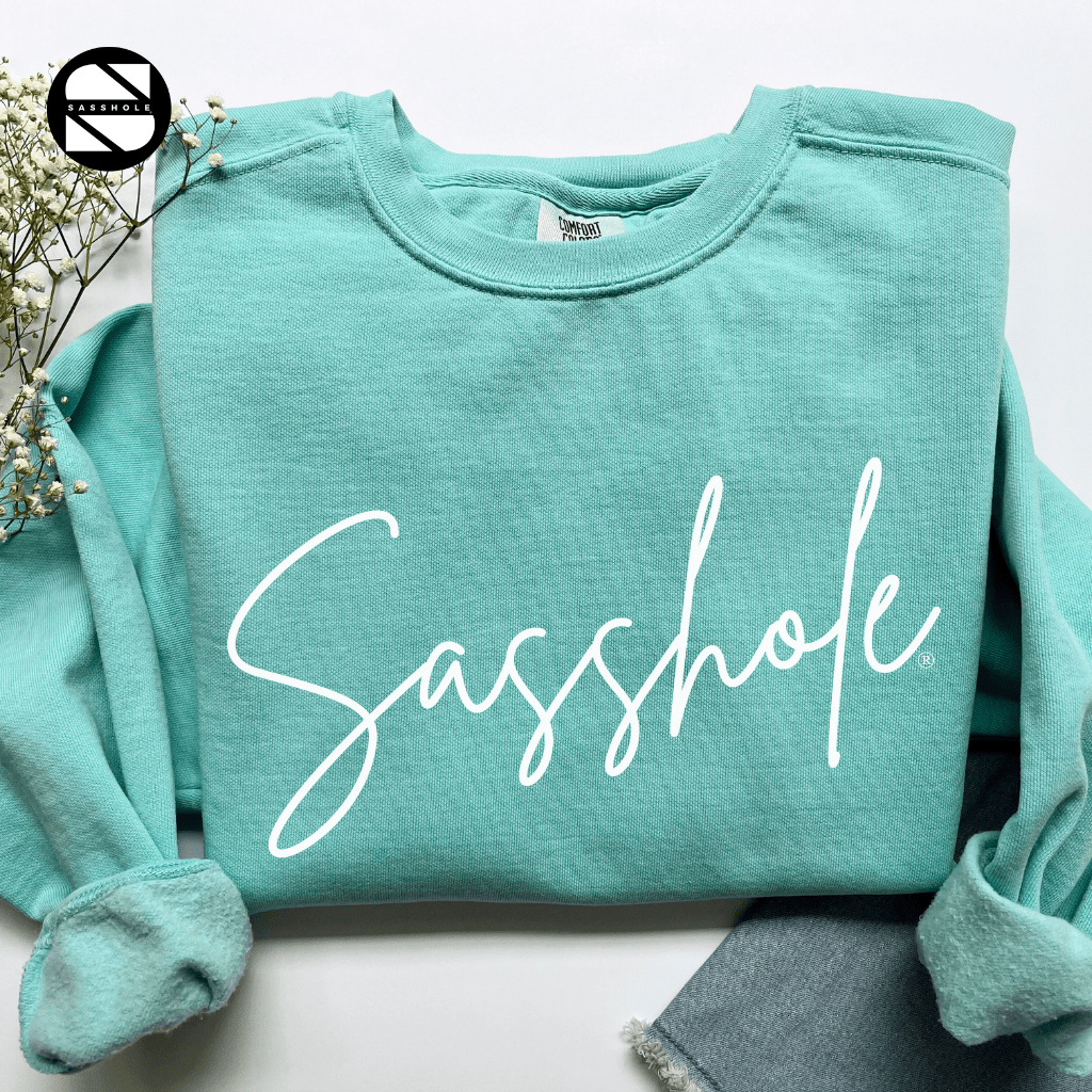 Sassy Tude & Trend Setter: Women's Vintage Sasshole® Garment - Dyed Sweatshirts - Funny Graphic Tee by Sasshole® Clothing