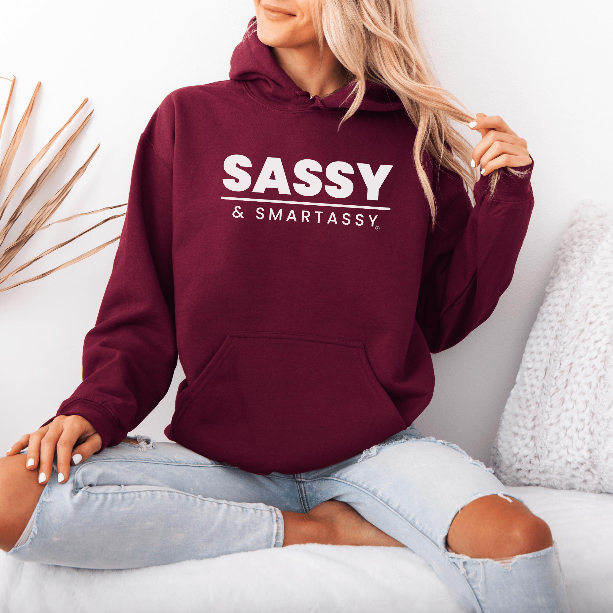 Image of Smart, Sassy, and Stylish: Your Go - To Women's Hoodie - Funny Graphic Tee by Sasshole® Clothing