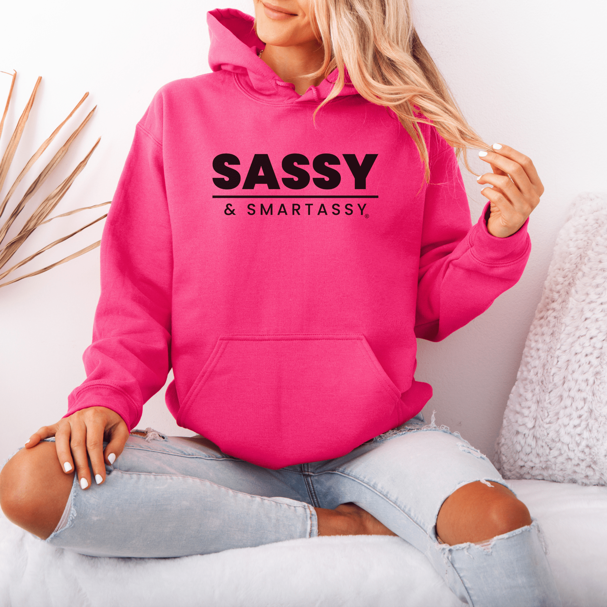 Image of Smart, Sassy, and Stylish: Your Go - To Women's Hoodie - Funny Graphic Tee by Sasshole® Clothing