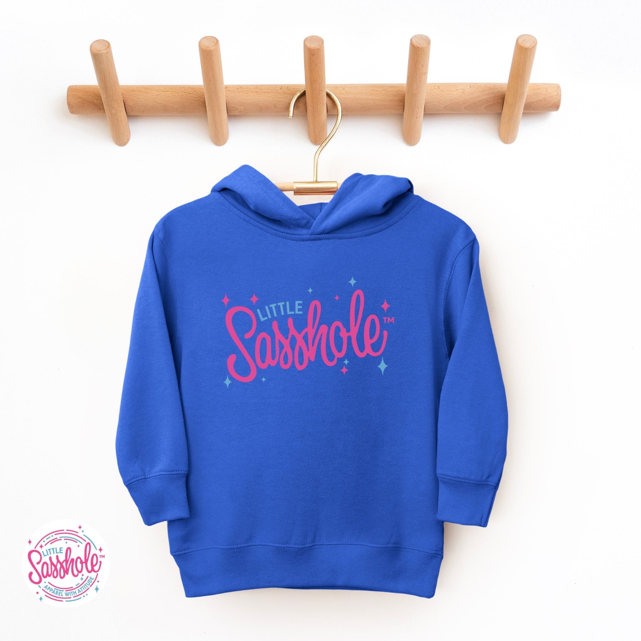 Image of Sparkle in Style: Little Sasshole™ Cute Toddler Hoodie - Funny Graphic Tee by Sasshole® Clothing