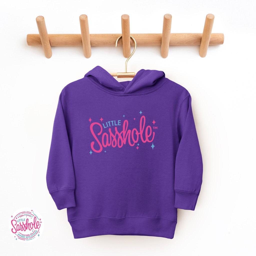 Sparkle in Style: Little Sasshole™ Cute Toddler Hoodie - Funny Graphic Tee by Sasshole® Clothing