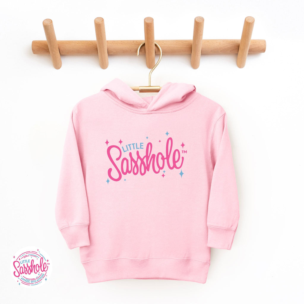 Sparkle in Style: Little Sasshole™ Cute Toddler Hoodie - Funny Graphic Tee by Sasshole® Clothing
