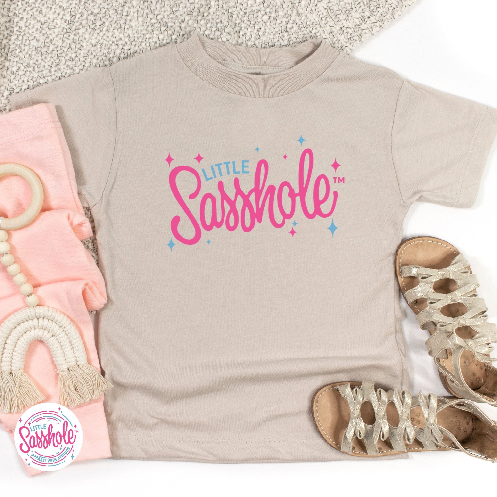 Image of Sparkle Like a Sasshole: Little Sasshole™ Toddler T-Shirt Delight - Funny Graphic Tee by Sasshole® Clothing