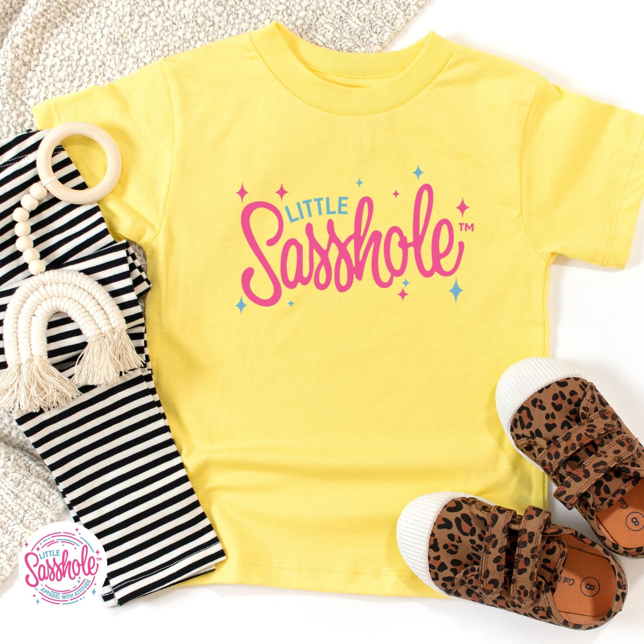 Image of Sparkle Like a Sasshole: Little Sasshole™ Toddler T-Shirt Delight - Funny Graphic Tee by Sasshole® Clothing
