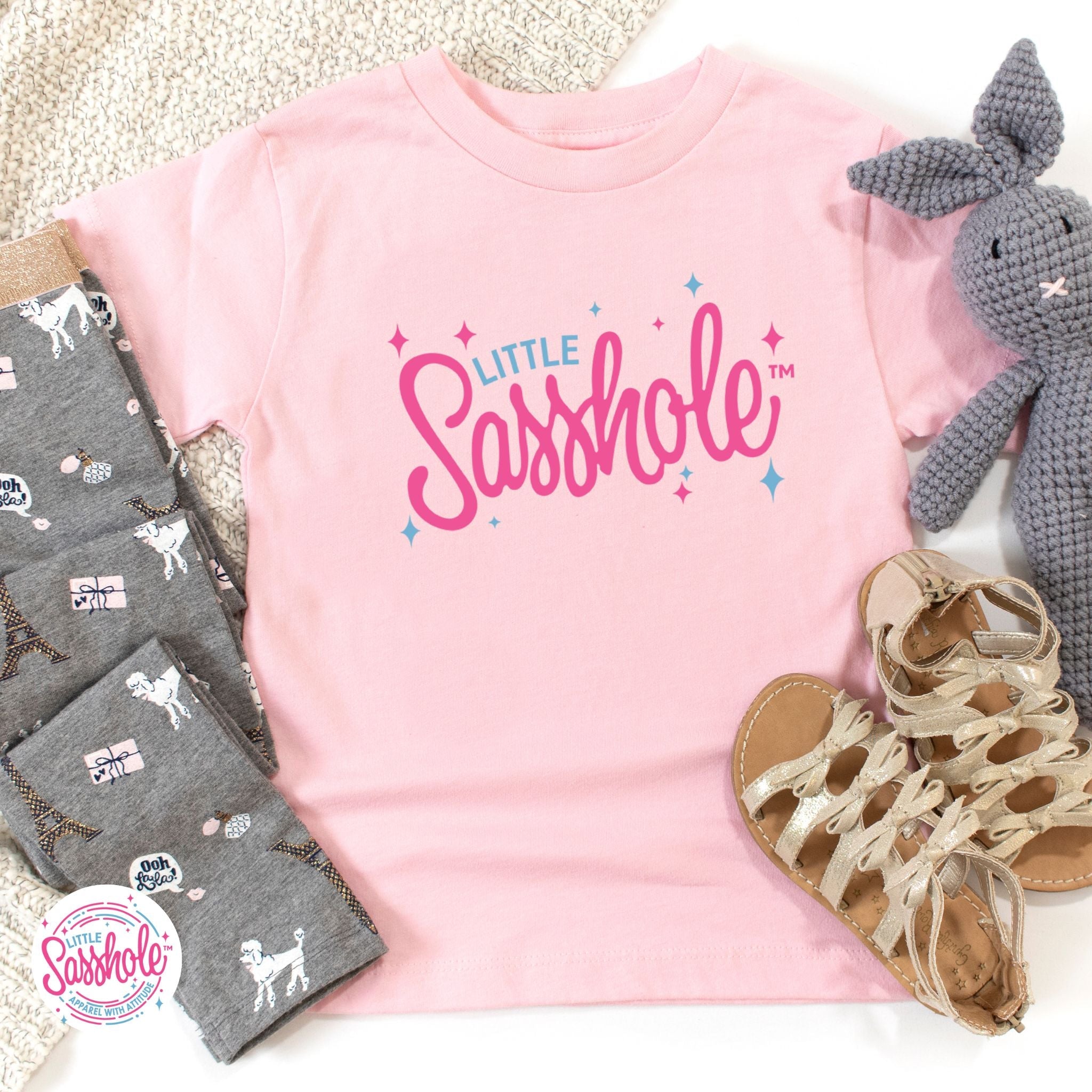 Image of Sparkle Like a Sasshole: Little Sasshole™ Toddler T-Shirt Delight - Funny Graphic Tee by Sasshole® Clothing