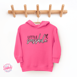 Image of Sweet & Sassy: Little Sasshole® Hearts Toddler Hoodies - Funny Graphic Tee by Sasshole® Clothing