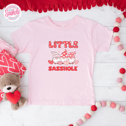 Image of Sweetheart Gnome: Little Sasshole™ Valentine's Day Toddler Tee - Funny Graphic Tee by Sasshole® Clothing