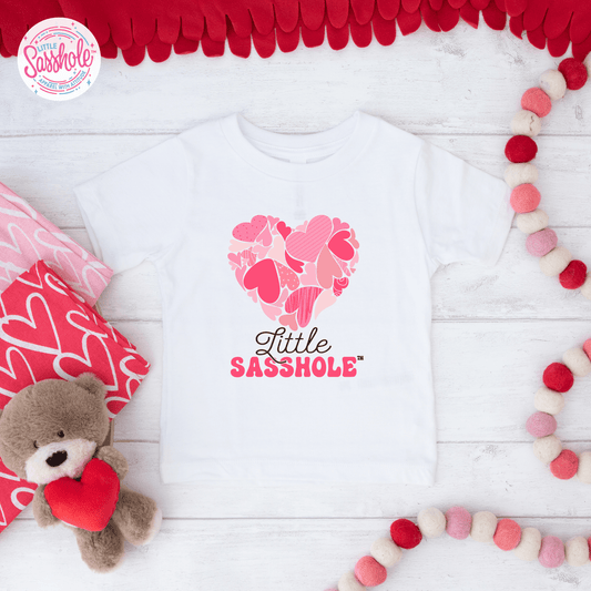 Tiny Cupid in Training: Little Sasshole™ Valentine's Toddler Short Sleeve Tee - Funny Graphic Tee by Sasshole® Clothing