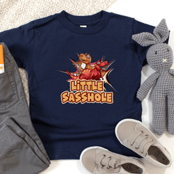 Image of Tiny T - Rex, Big Sass: Little Sasshole™ Toddler Boy's Short Sleeve Tee - Funny Graphic Tee by Sasshole® Clothing