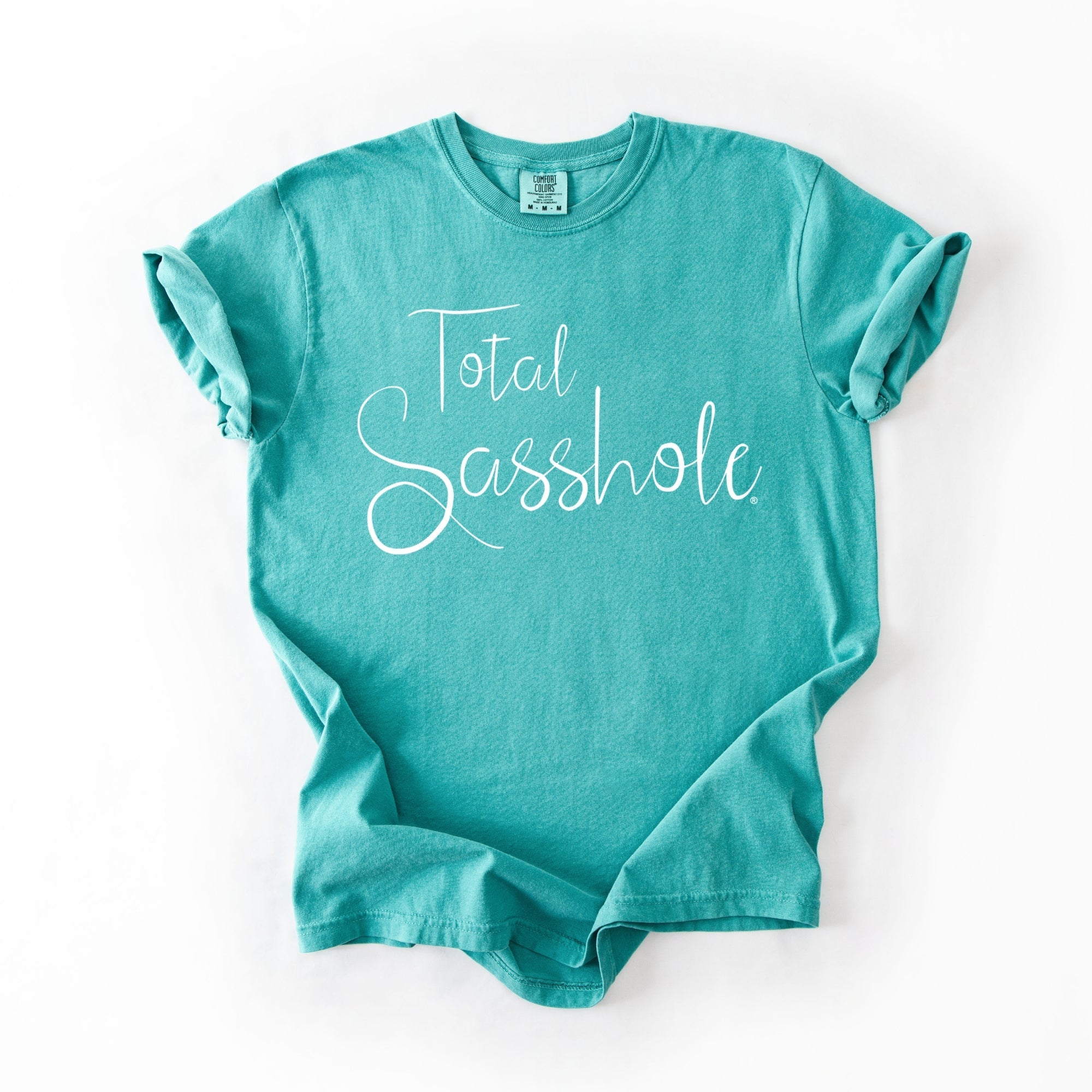 Image of Total Sasshole® T-Shirt – Funny, Feminine, and Fierce Graphic Tee – Comfort Color Statement Shirt for Women - Funny Graphic Tee by Sasshole® Clothing