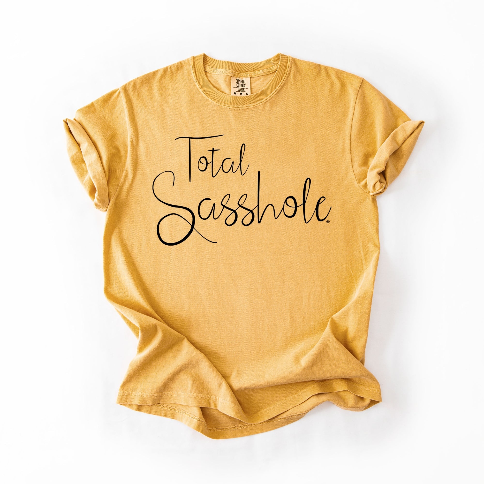 Image of Total Sasshole® T-Shirt – Funny, Feminine, and Fierce Graphic Tee – Comfort Color Statement Shirt for Women - Funny Graphic Tee by Sasshole® Clothing