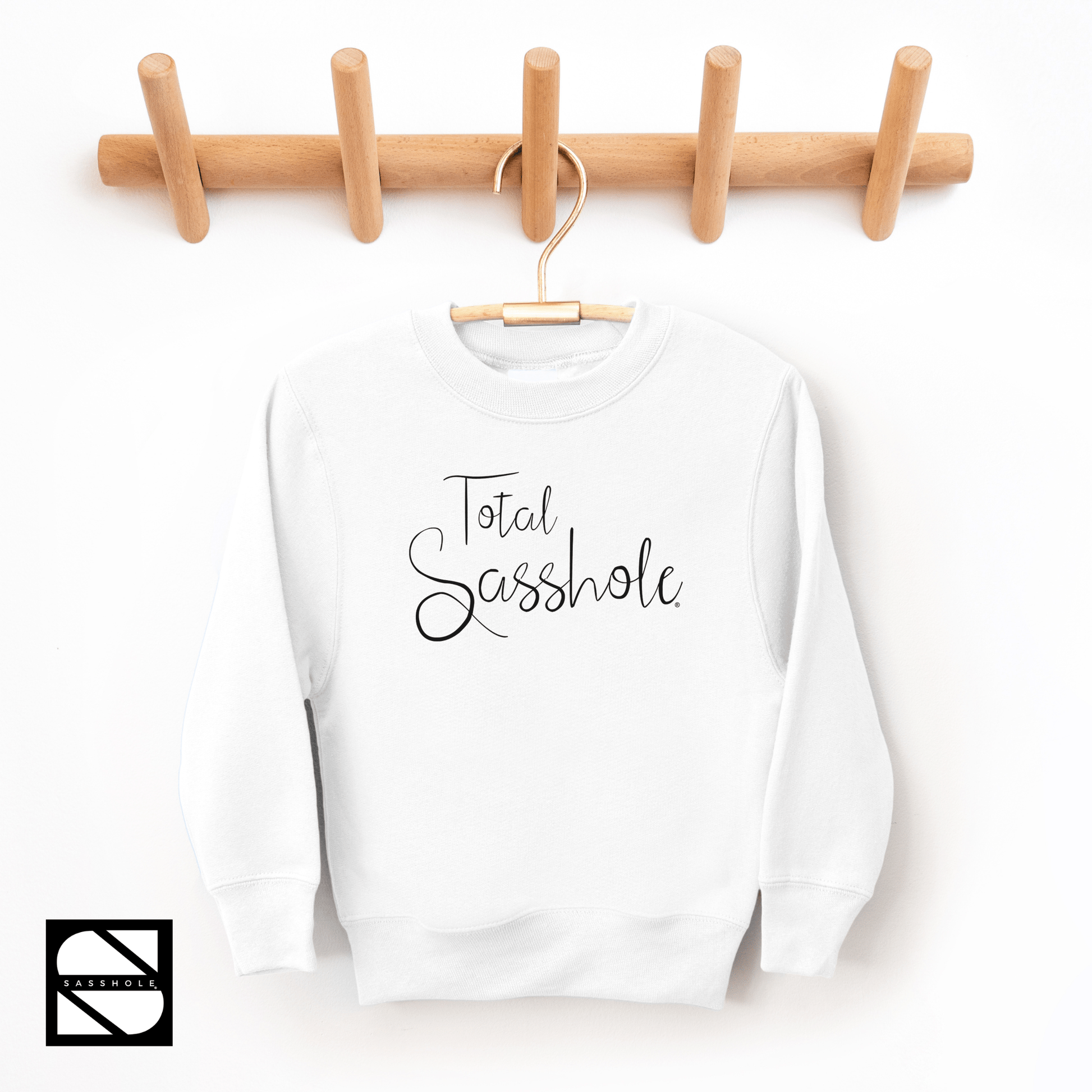 Total Sasshole®: Trendsetting Youth Girls Sweatshirt - Funny Graphic Tee by Sasshole® Clothing