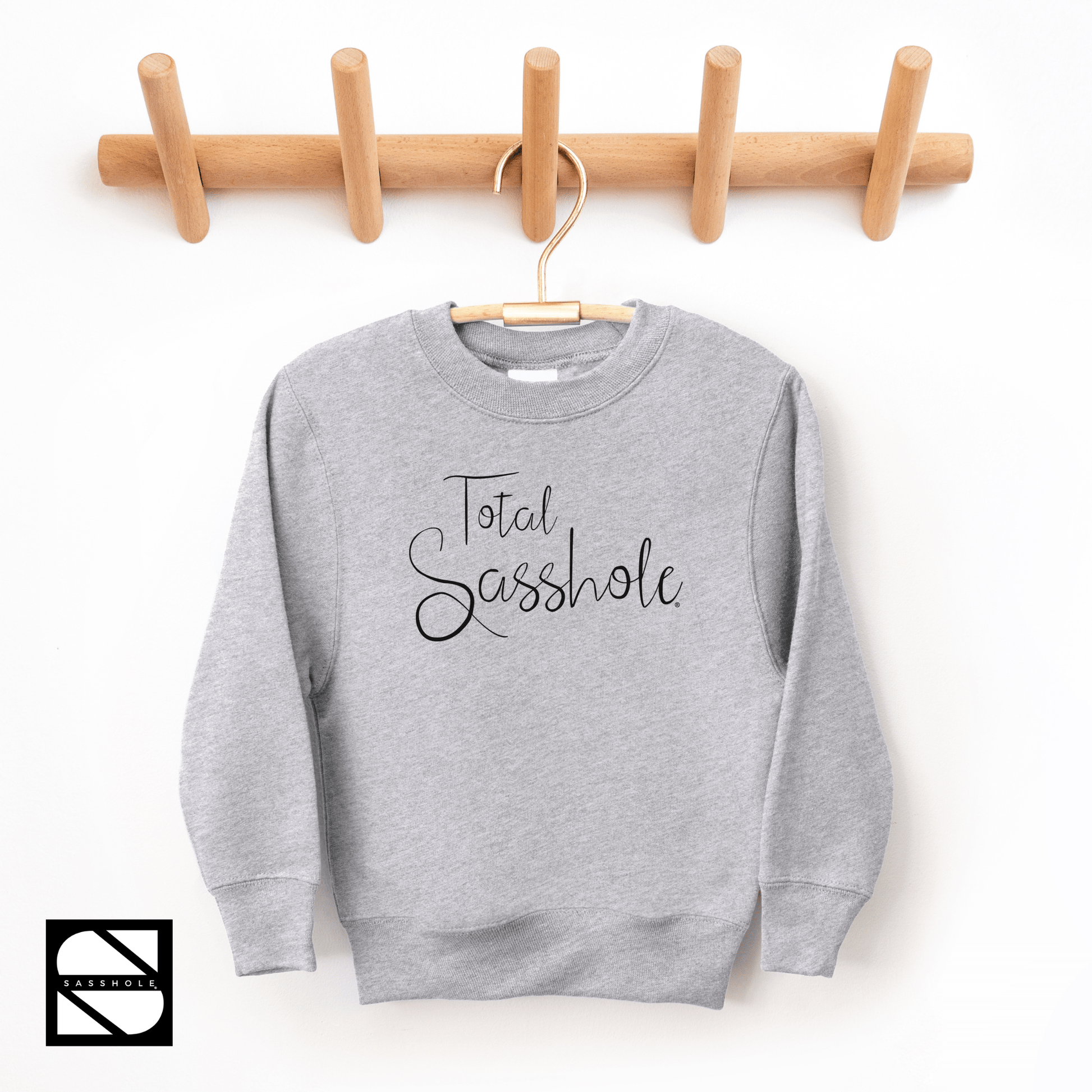Total Sasshole®: Trendsetting Youth Girls Sweatshirt - Funny Graphic Tee by Sasshole® Clothing