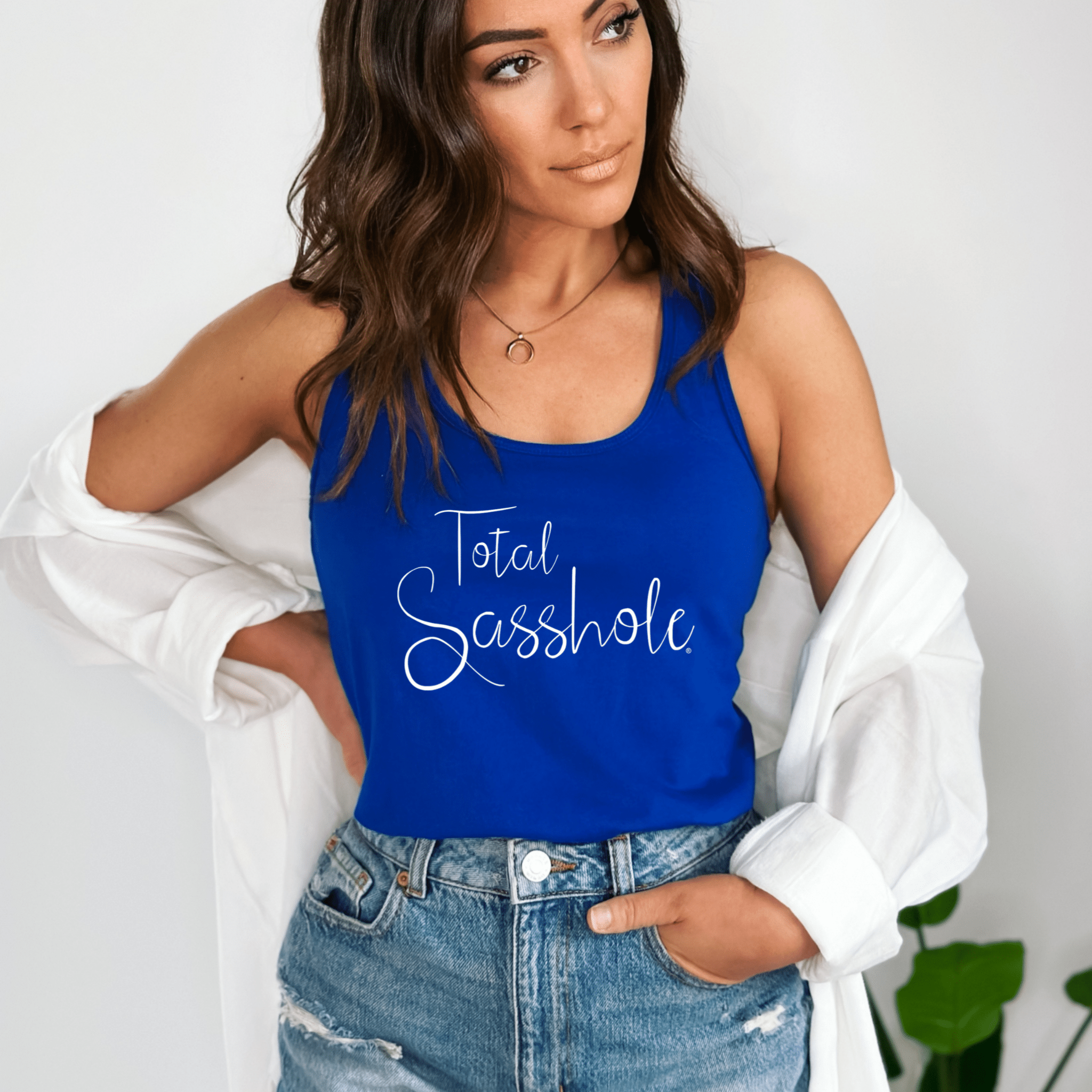 Image of Total Sasshole® Women's Tank Top - Own Your Sass in Style - Funny Graphic Tee by Sasshole® Clothing