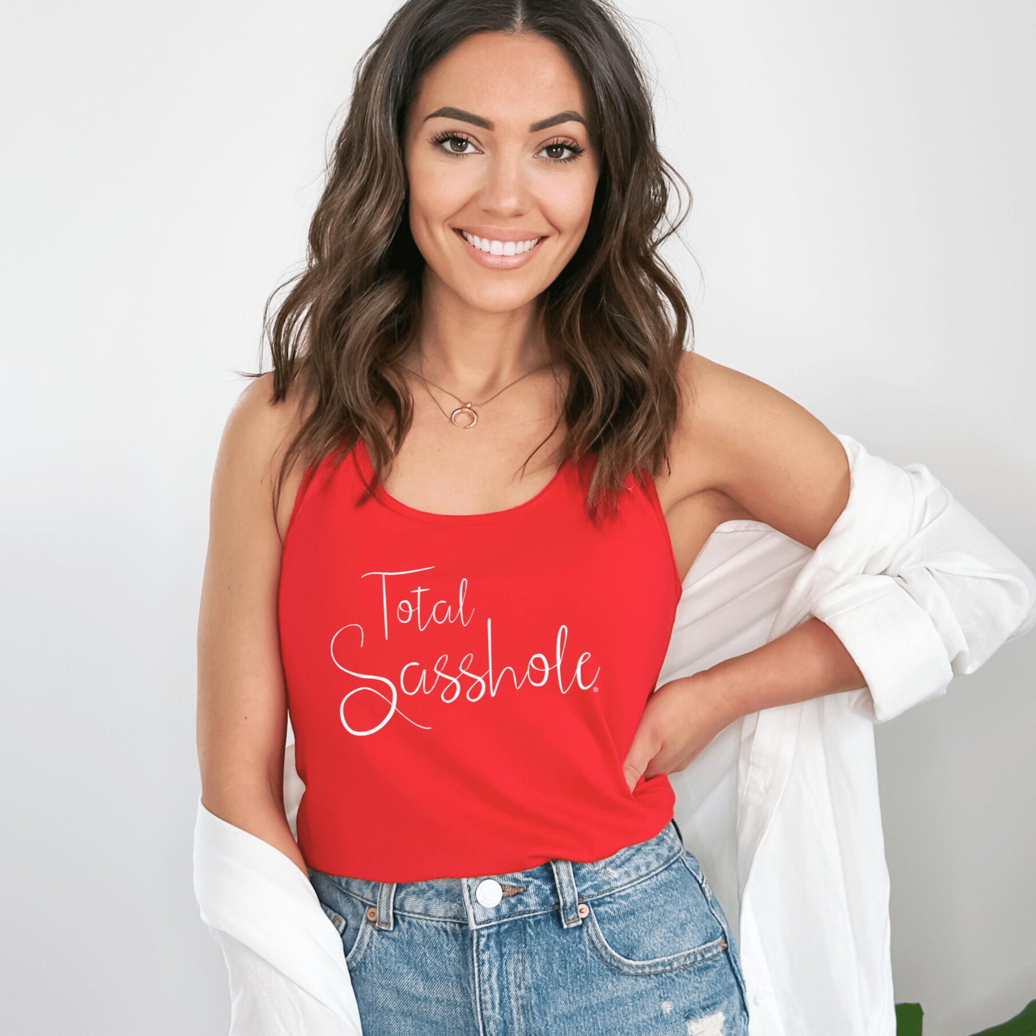 Image of Total Sasshole® Women's Tank Top - Own Your Sass in Style - Funny Graphic Tee by Sasshole® Clothing