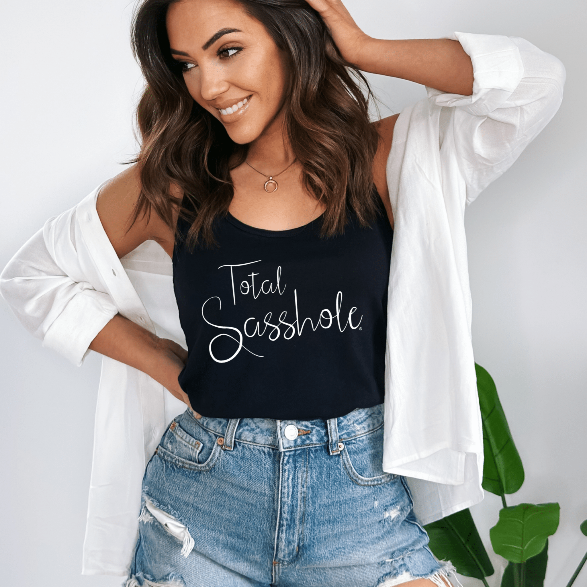 Image of Total Sasshole® Women's Tank Top - Own Your Sass in Style - Funny Graphic Tee by Sasshole® Clothing