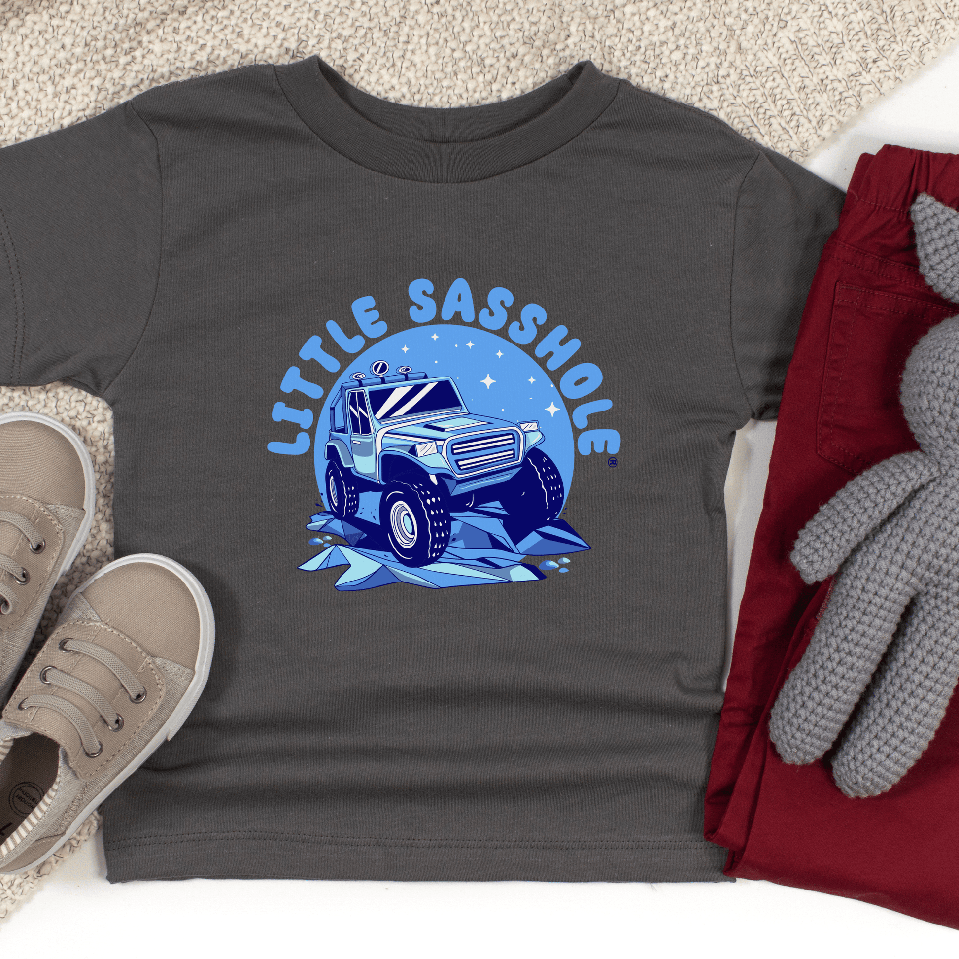 Truckloads of Sass: Little Sasshole™ Toddler Boy's Short Sleeve Tee - Funny Graphic Tee by Sasshole® Clothing