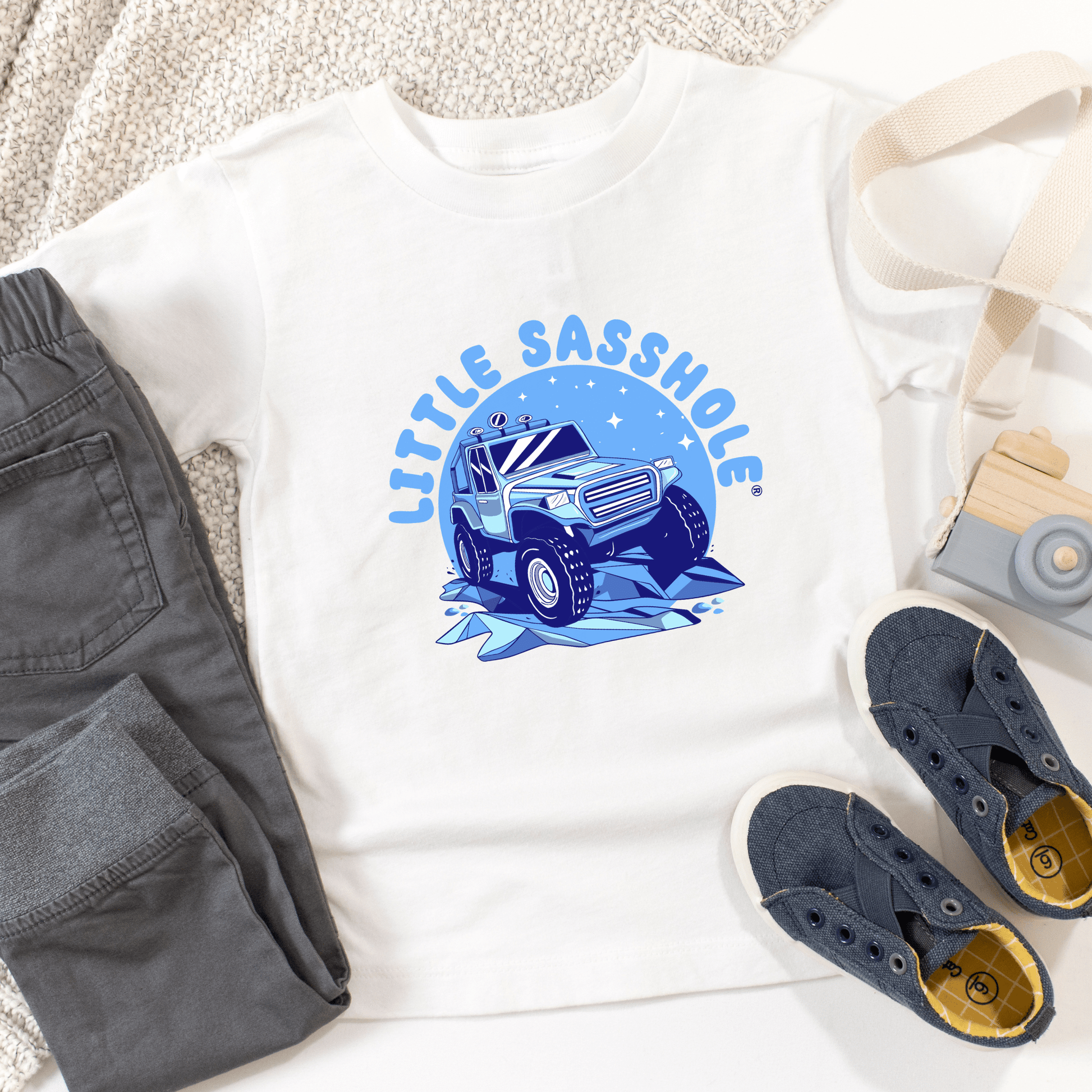 Truckloads of Sass: Little Sasshole™ Toddler Boy's Short Sleeve Tee - Funny Graphic Tee by Sasshole® Clothing