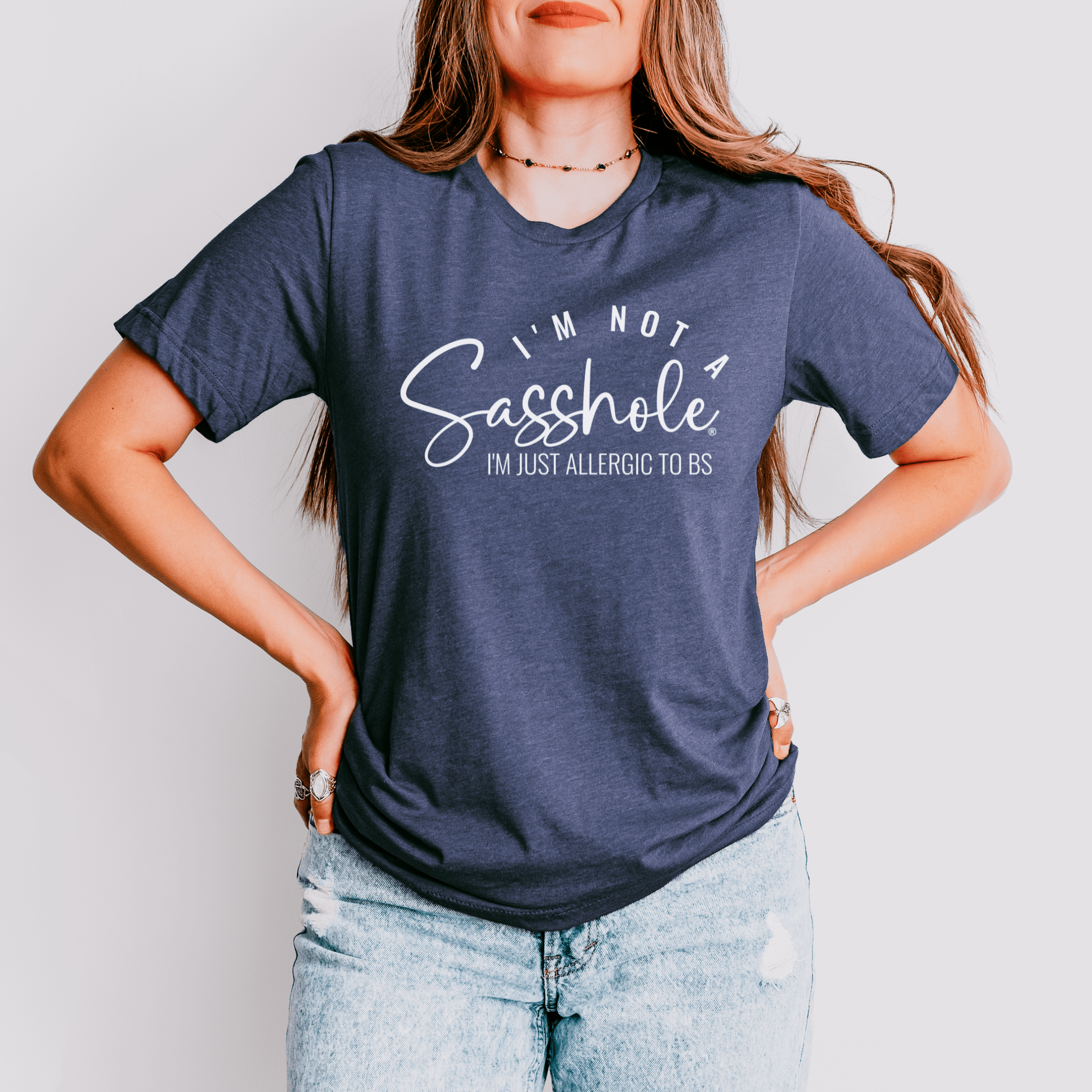 Image of Unapologetically Honest Tee: Allergic to BS Women's Tshirt - Funny Graphic Tee by Sasshole® Clothing