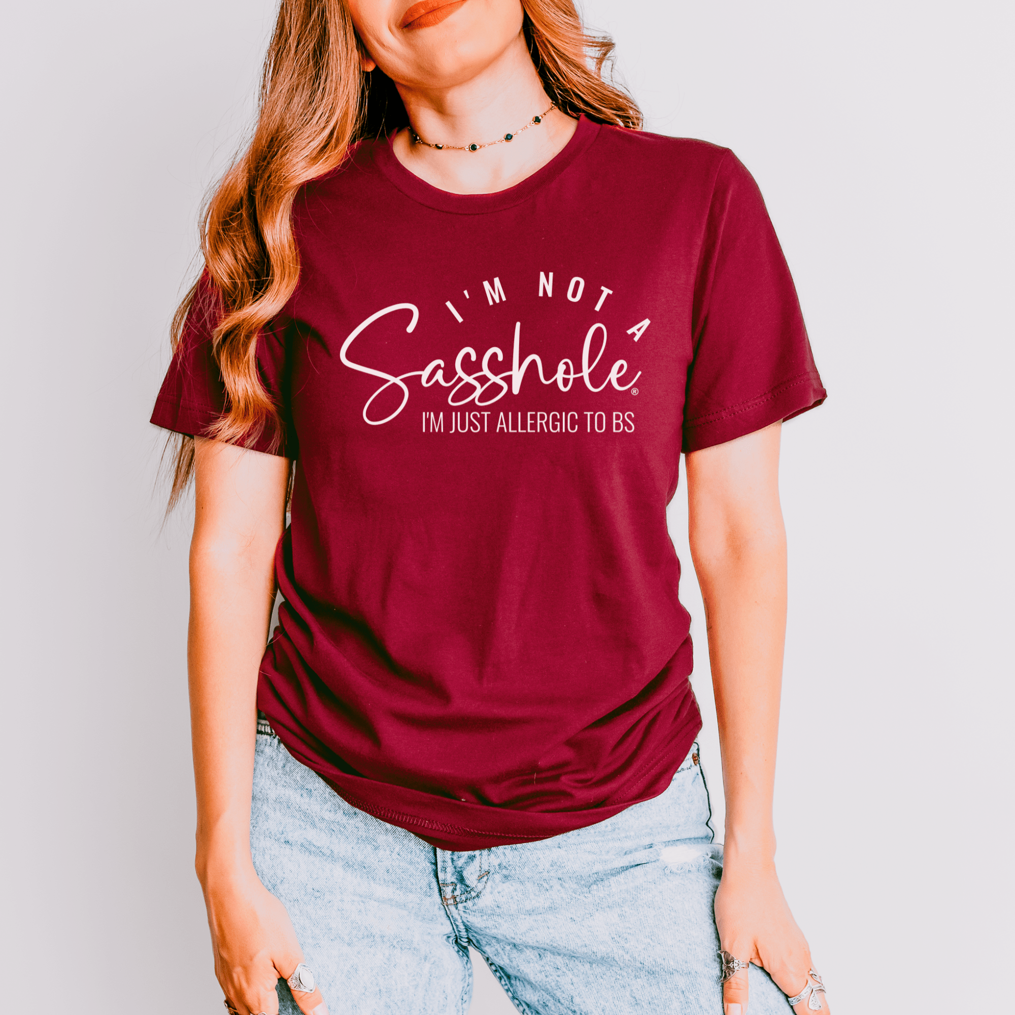 Image of Unapologetically Honest Tee: Allergic to BS Women's Tshirt - Funny Graphic Tee by Sasshole® Clothing