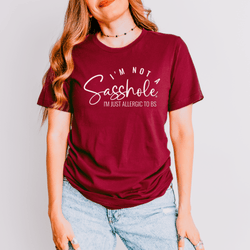 Image of Unapologetically Honest Tee: Allergic to BS Women's Tshirt - Funny Graphic Tee by Sasshole® Clothing