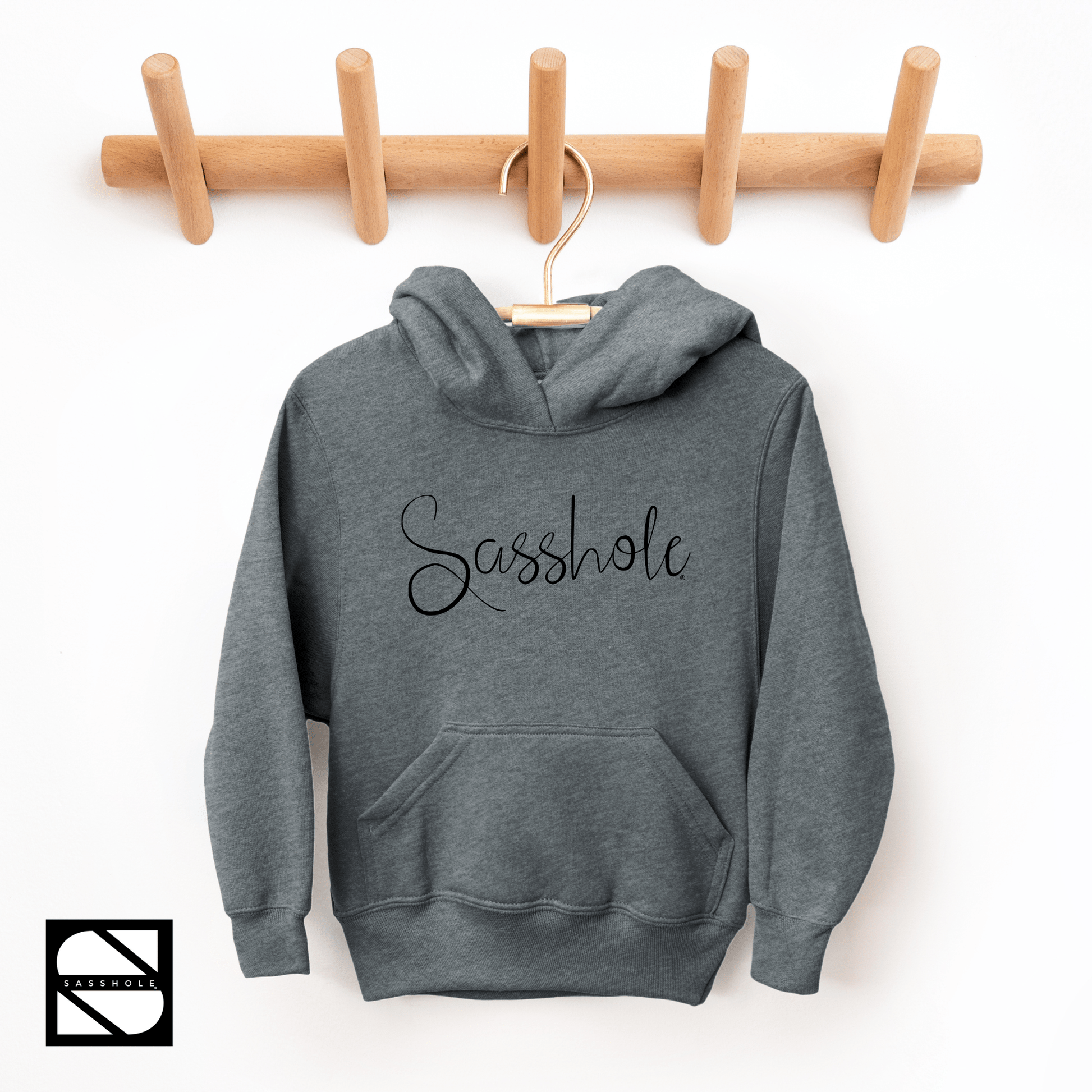 Unfiltered Confidence: Youth Girls Sasshole® Signature Hoodie - Funny Graphic Tee by Sasshole® Clothing