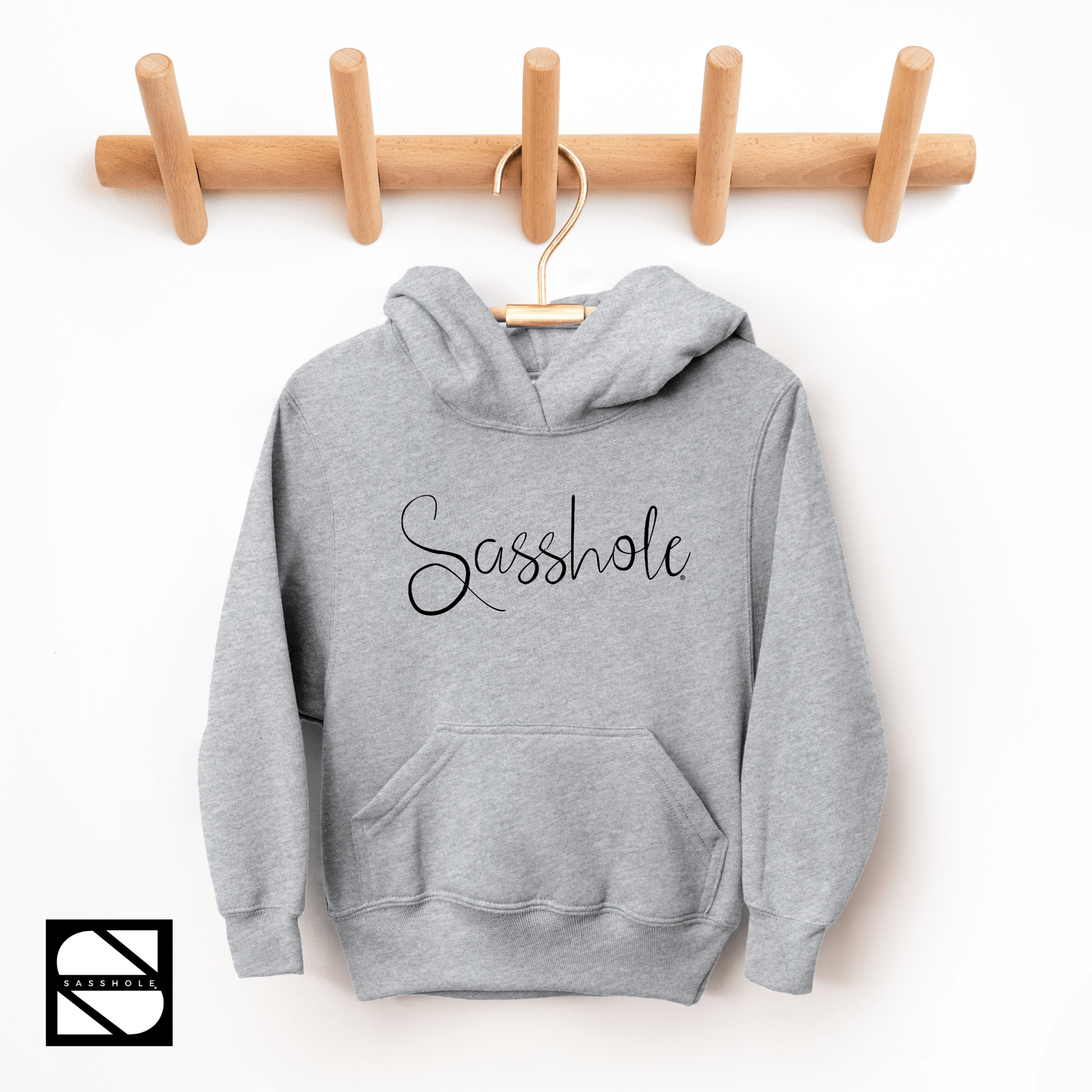 Unfiltered Confidence: Youth Girls Sasshole® Signature Hoodie - Funny Graphic Tee by Sasshole® Clothing