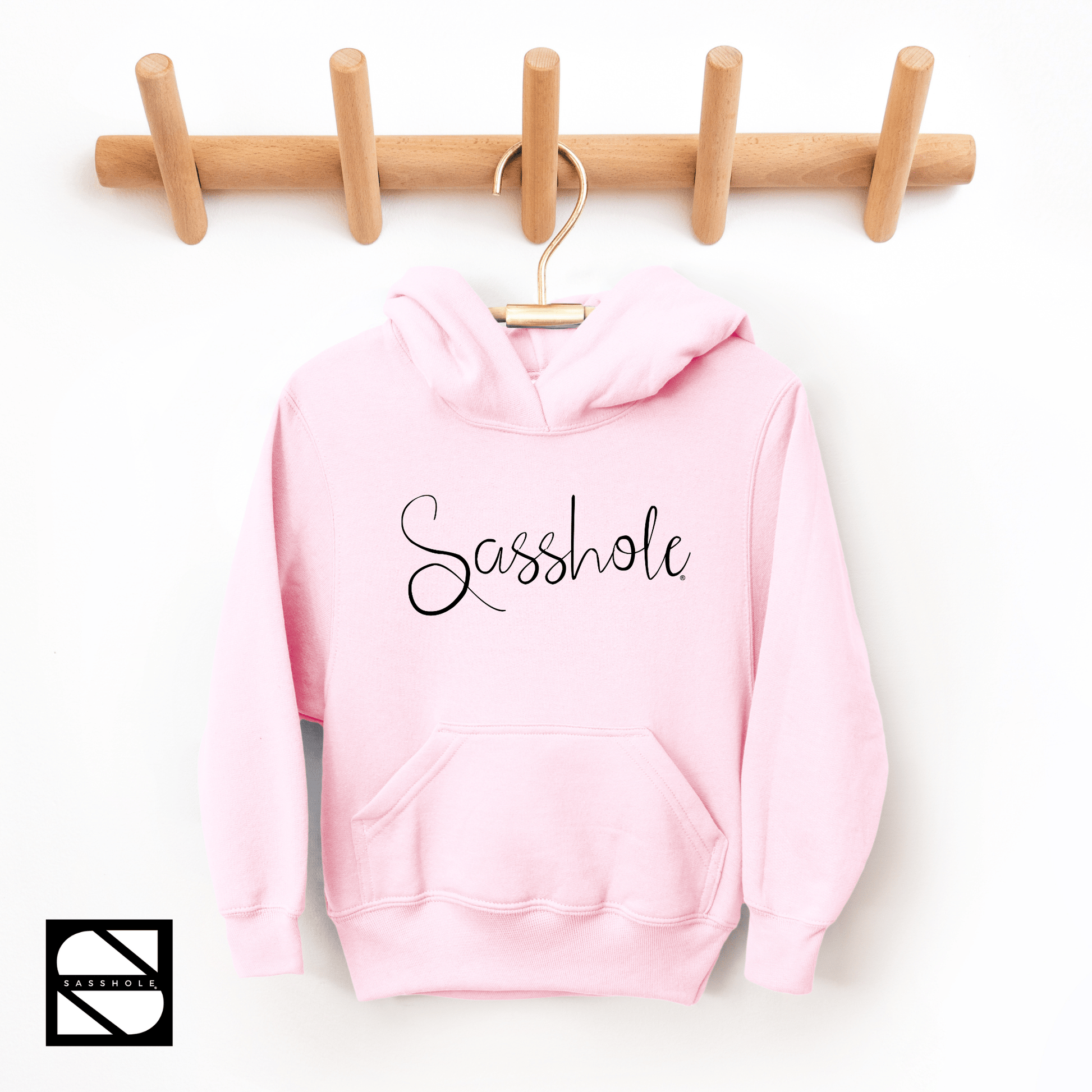Unfiltered Confidence: Youth Girls Sasshole® Signature Hoodie - Funny Graphic Tee by Sasshole® Clothing