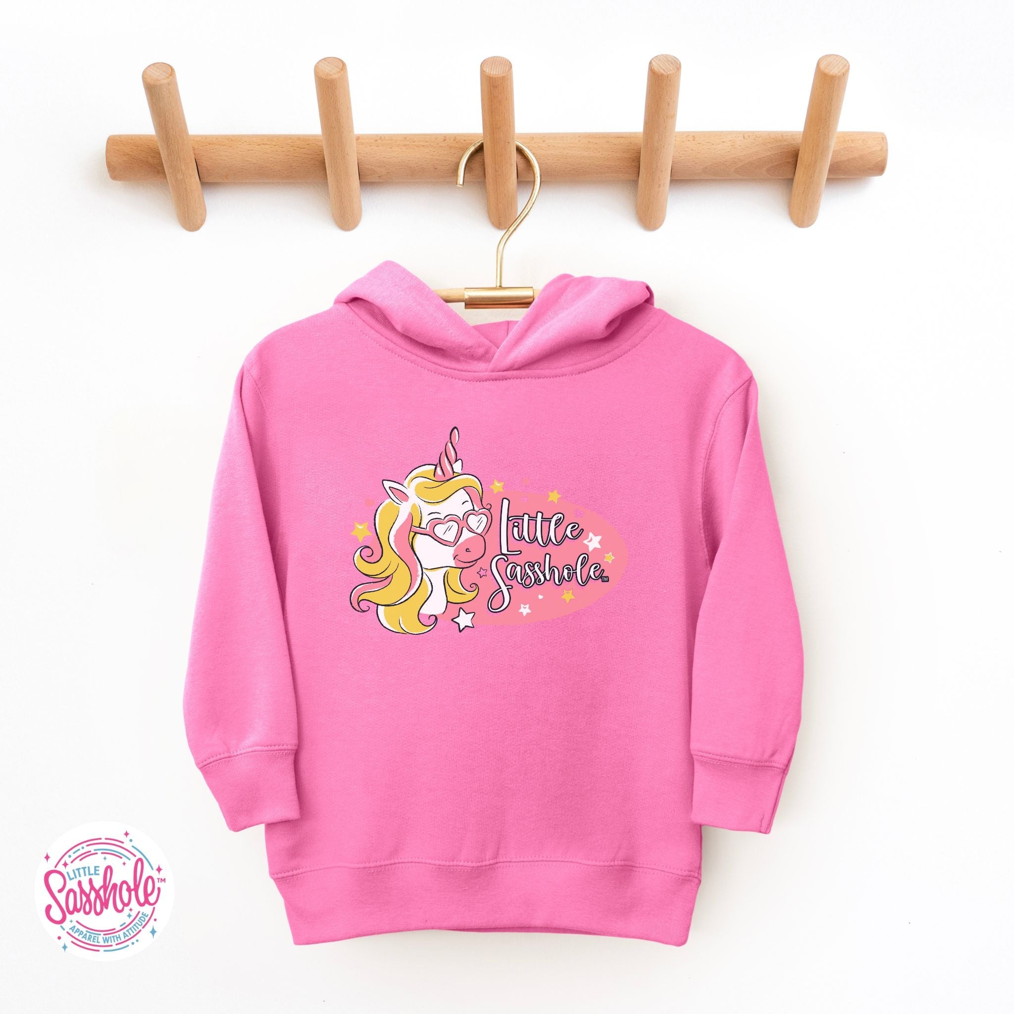 Image of Unicorn Dreams: Little Sasshole™ Toddler Girl's Hoodie - Funny Graphic Tee by Sasshole® Clothing