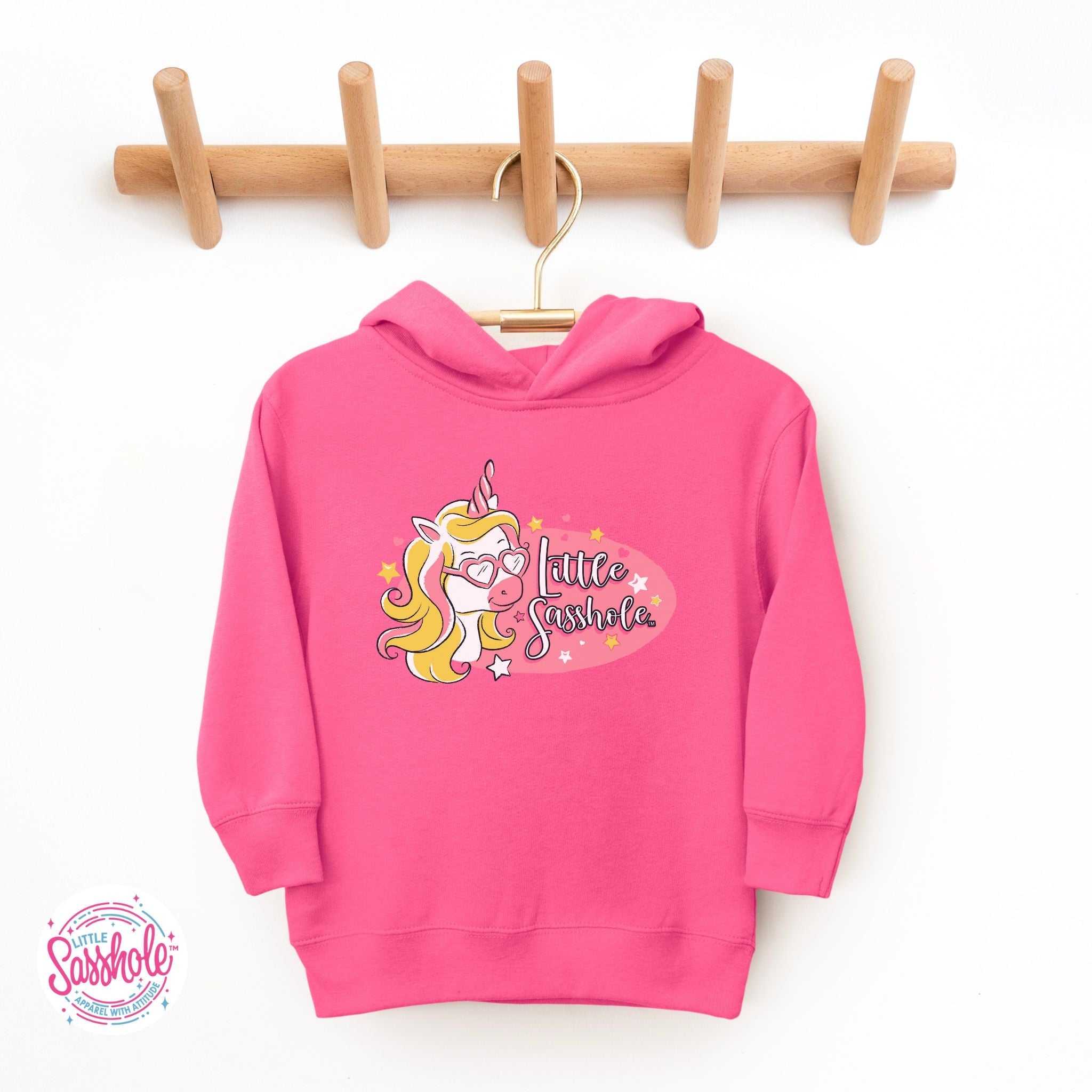 Image of Unicorn Dreams: Little Sasshole™ Toddler Girl's Hoodie - Funny Graphic Tee by Sasshole® Clothing