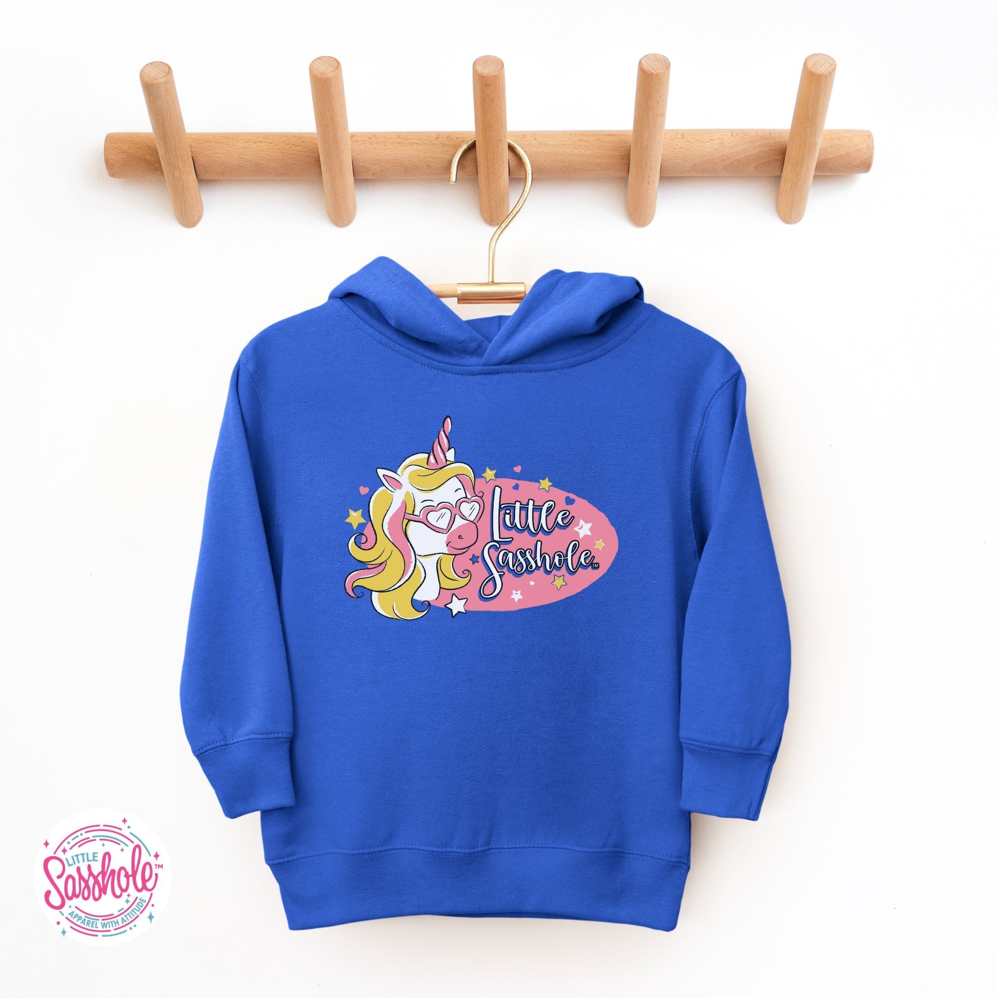 Image of Unicorn Dreams: Little Sasshole™ Toddler Girl's Hoodie - Funny Graphic Tee by Sasshole® Clothing