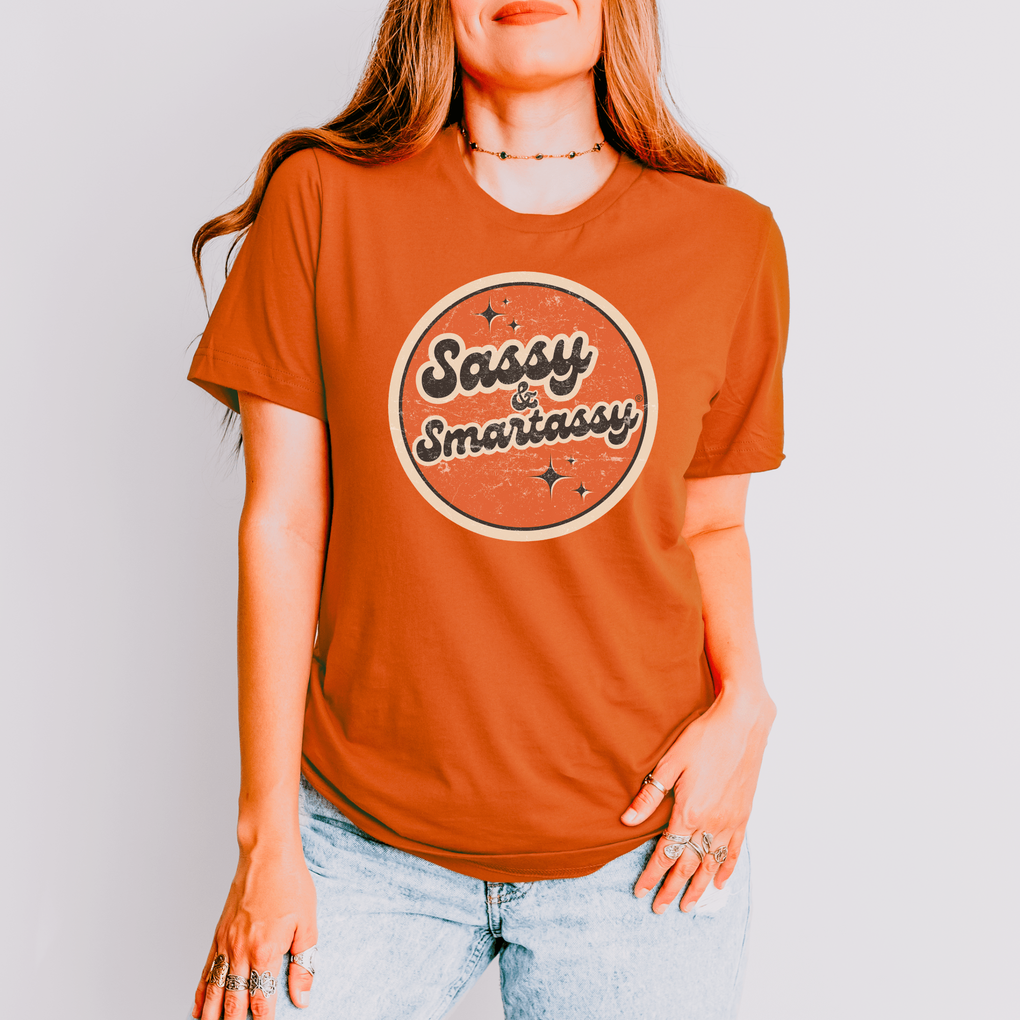 Image of Vintage Vibes: Sassy & Smartassy® Women's Graphic Tee - Funny Graphic Tee by Sasshole® Clothing