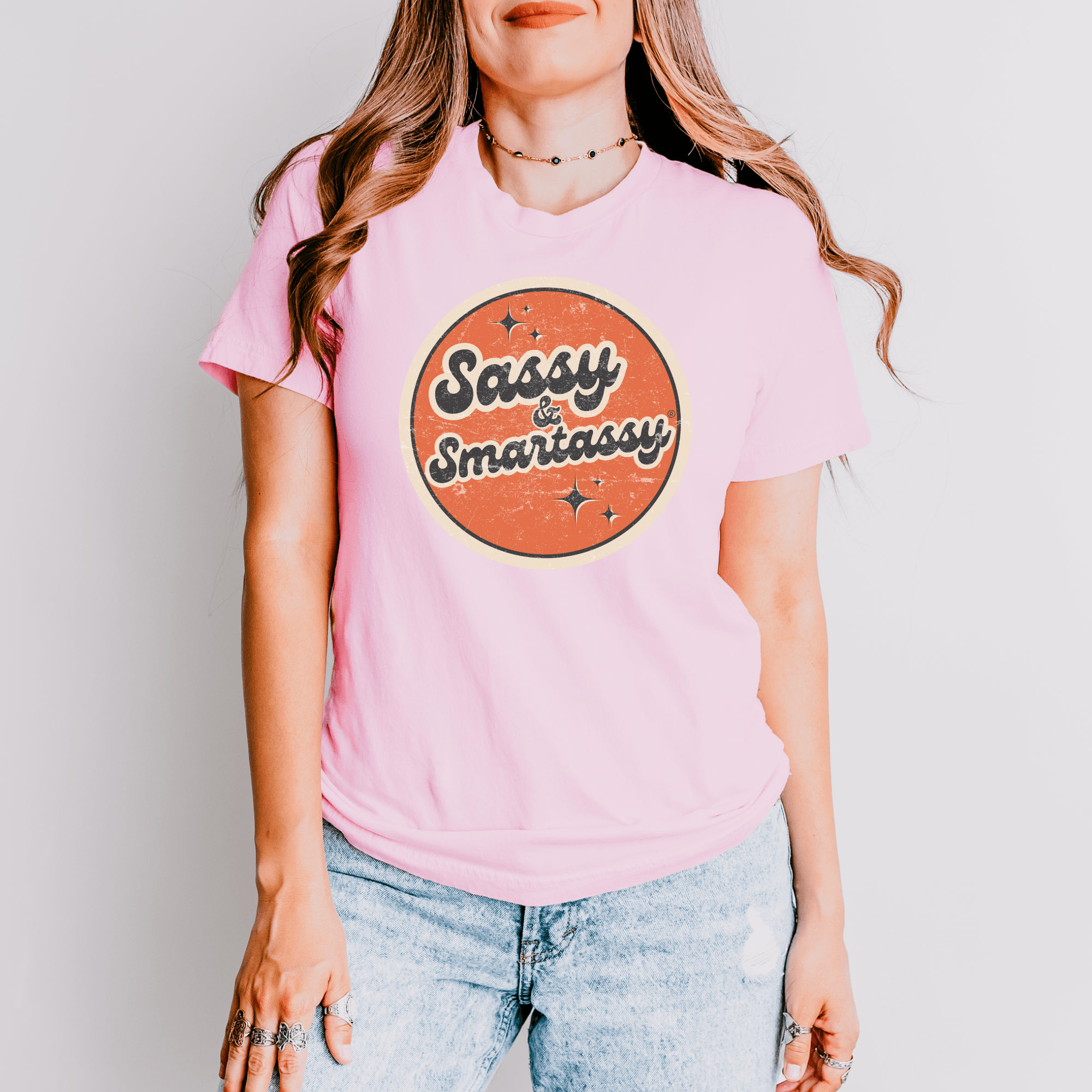 Image of Vintage Vibes: Sassy & Smartassy® Women's Graphic Tee - Funny Graphic Tee by Sasshole® Clothing