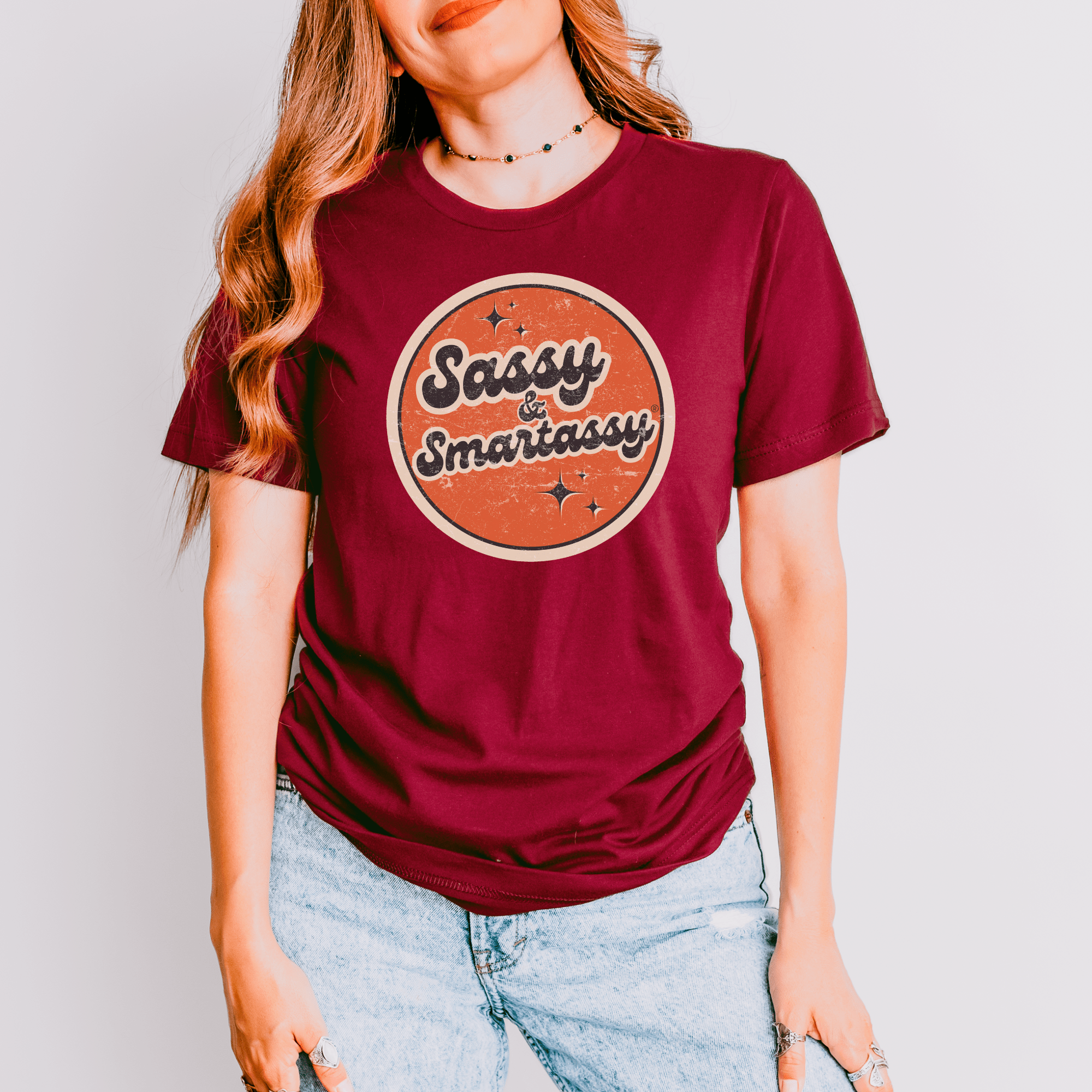 Image of Vintage Vibes: Sassy & Smartassy® Women's Graphic Tee - Funny Graphic Tee by Sasshole® Clothing
