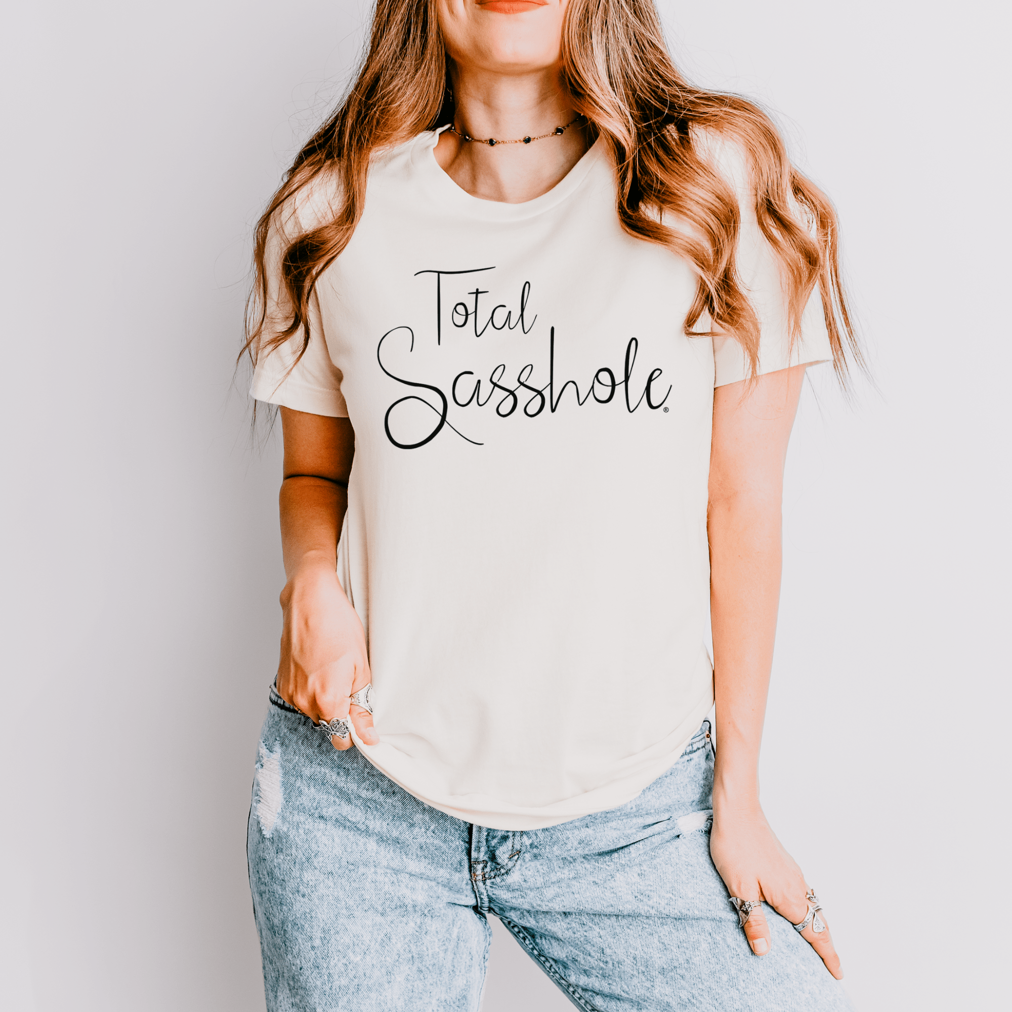 Image of Warning: High Levels of Sass Ahead with this Total Sasshole® T-shirt for Women - Funny Graphic Tee by Sasshole® Clothing