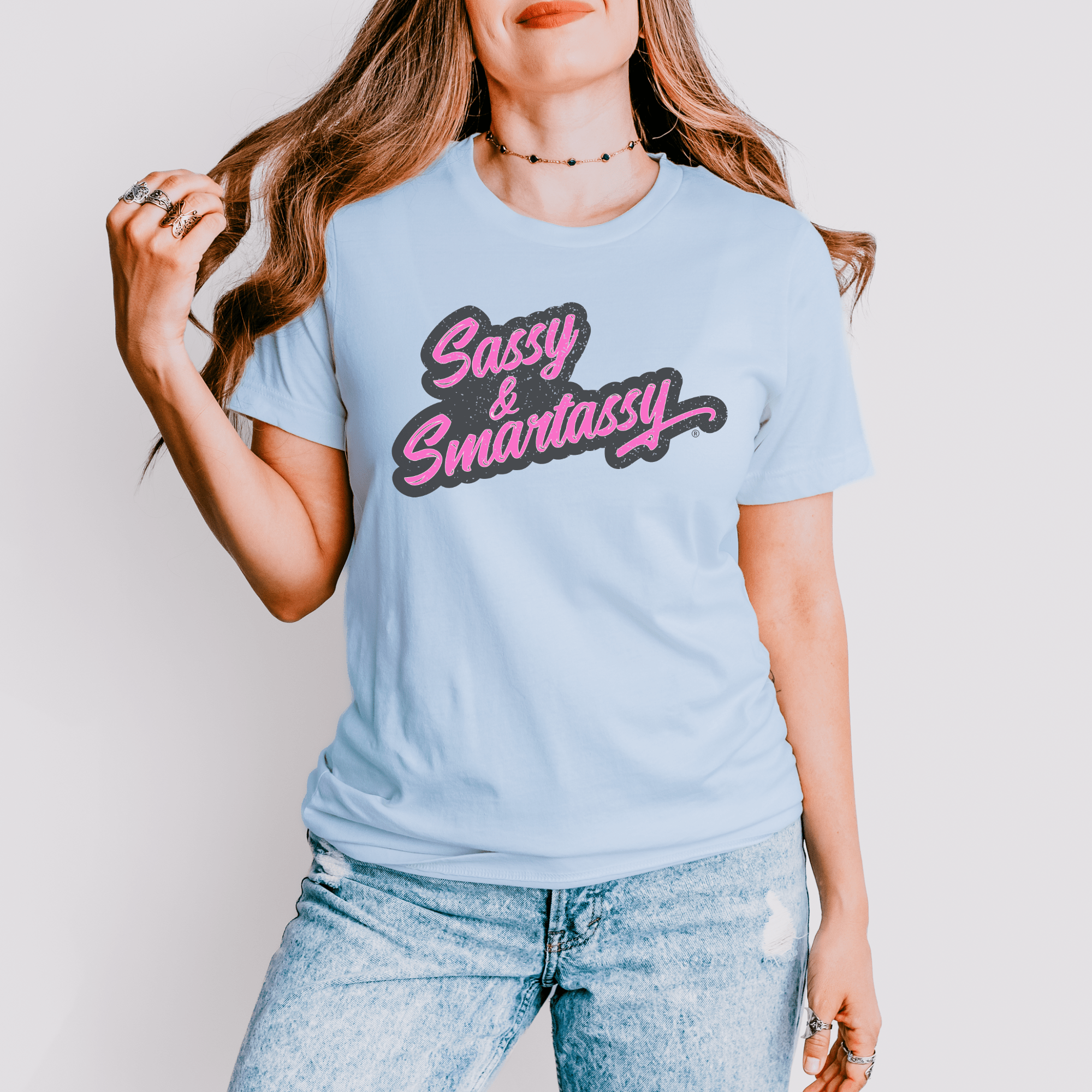 Image of Wit and Smarts: Sassy & Smartassy® Women's Graphic Tshirt - Funny Graphic Tee by Sasshole® Clothing