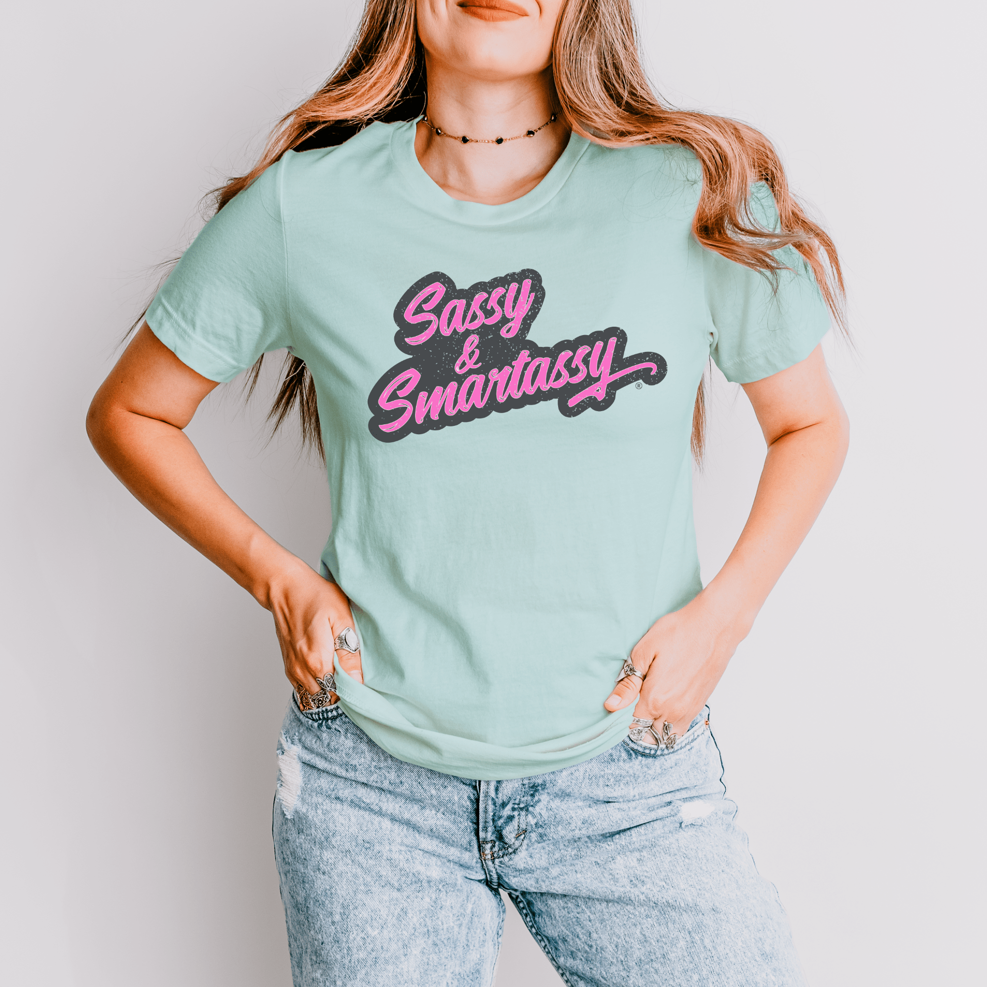 Image of Wit and Smarts: Sassy & Smartassy® Women's Graphic Tshirt - Funny Graphic Tee by Sasshole® Clothing