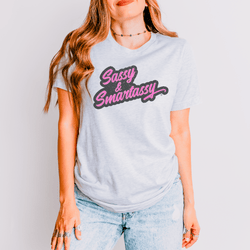 Image of Wit and Smarts: Sassy & Smartassy® Women's Graphic Tshirt - Funny Graphic Tee by Sasshole® Clothing