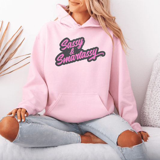 Wit and Warmth: Sassy & Smartassy® Women's Graphic Hoodie - Funny Graphic Tee by Sasshole® Clothing