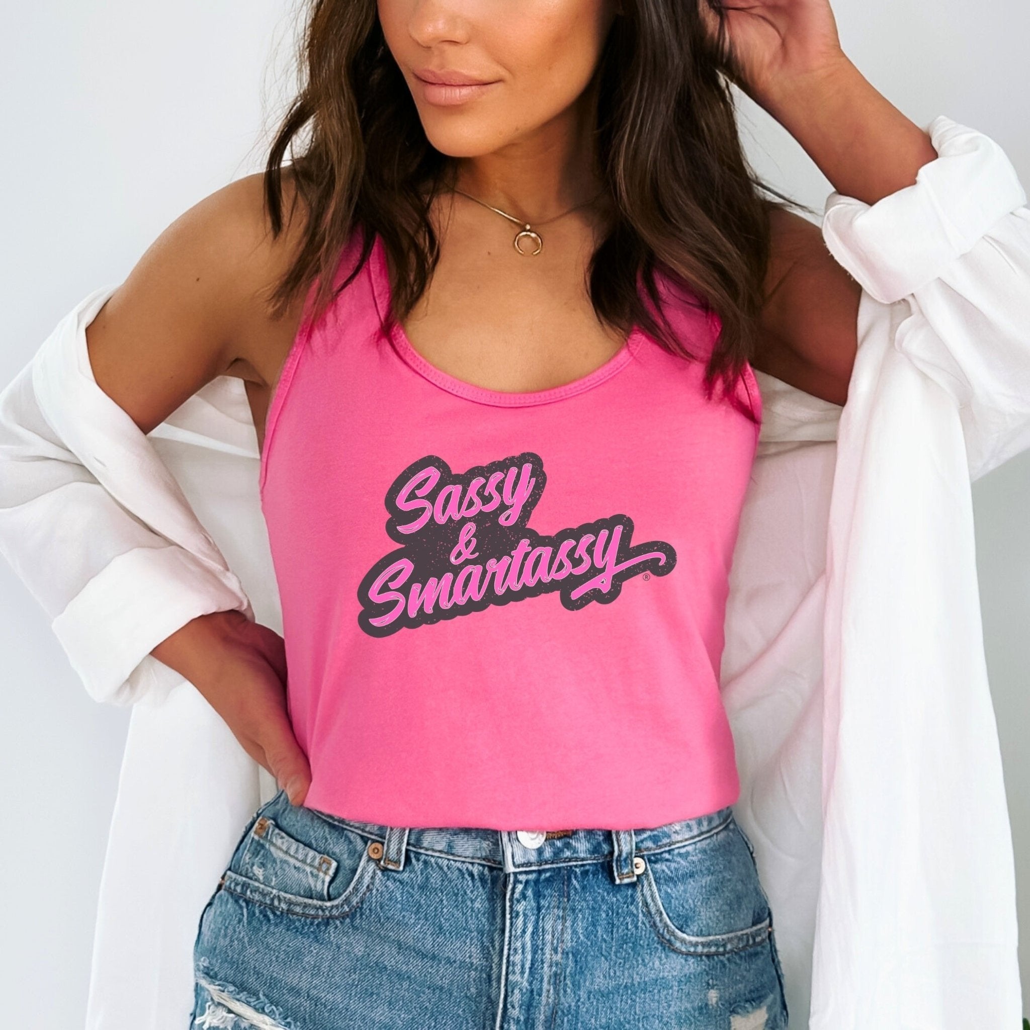 Image of Witty & Wonderful Sassy & Smartassy® Women's Tank Top - Funny Graphic Tee by Sasshole® Clothing