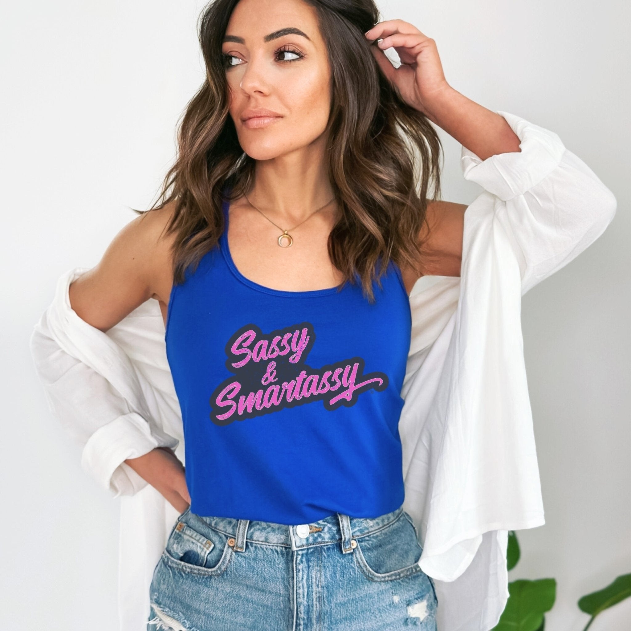 Image of Witty & Wonderful Sassy & Smartassy® Women's Tank Top - Funny Graphic Tee by Sasshole® Clothing