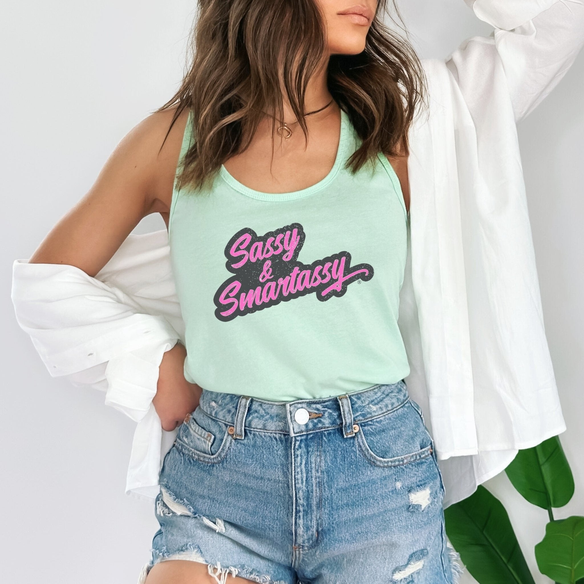 Image of Witty & Wonderful Sassy & Smartassy® Women's Tank Top - Funny Graphic Tee by Sasshole® Clothing